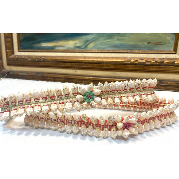 2 Cowrie Seashell Wedding Ceremonial Headband Headpiece - Picture 4 of 6